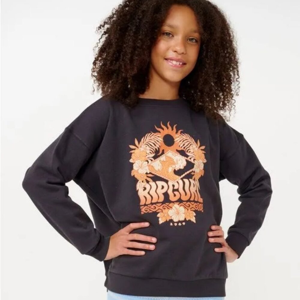 NWT - Rip Curl Girls Sun Sol Crew Kidswear Relaxed Fit Sz 10